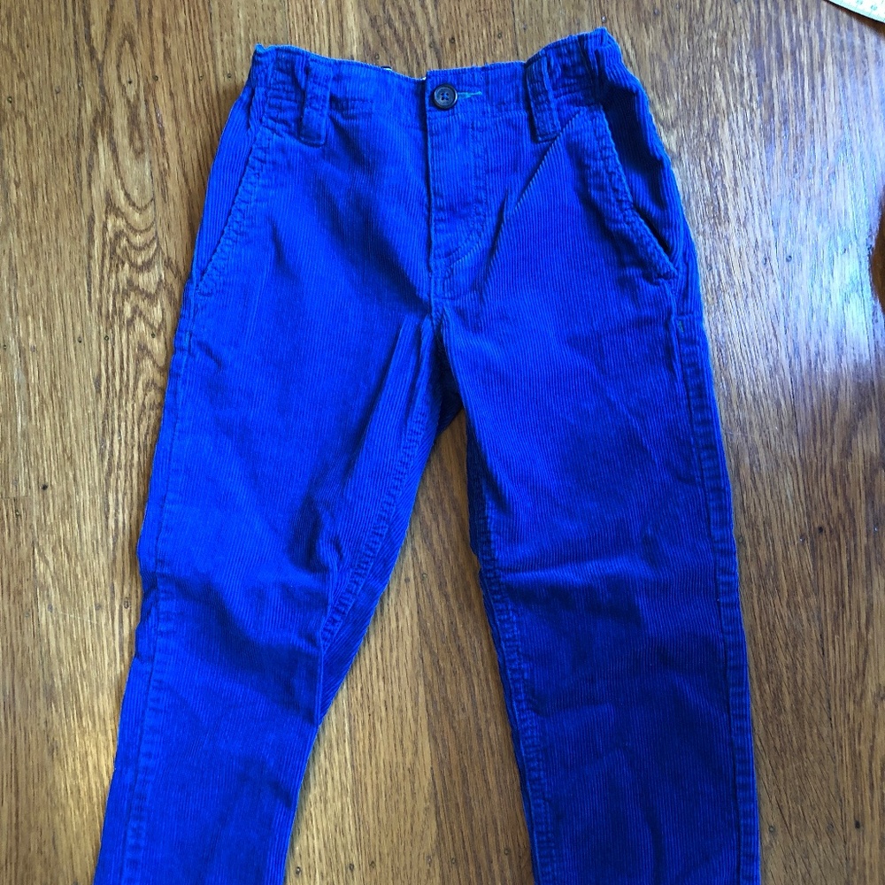 Never Worn Mini Boden Blue Relaxed Cord Chino Pants Kids Size 6